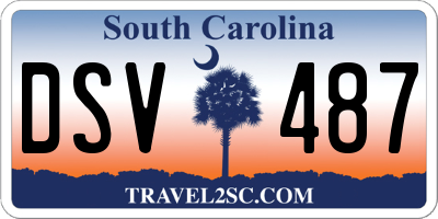 SC license plate DSV487