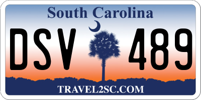 SC license plate DSV489