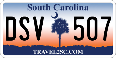 SC license plate DSV507