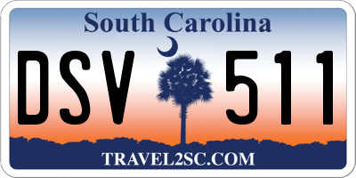 SC license plate DSV511