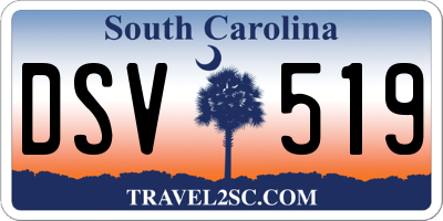 SC license plate DSV519