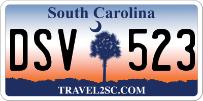 SC license plate DSV523