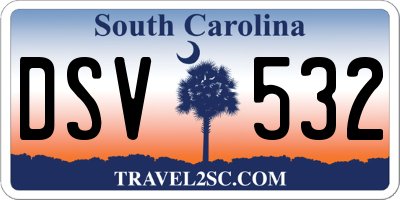 SC license plate DSV532