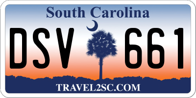 SC license plate DSV661