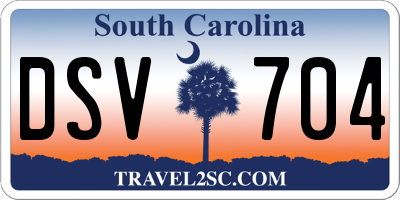 SC license plate DSV704
