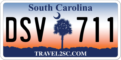 SC license plate DSV711