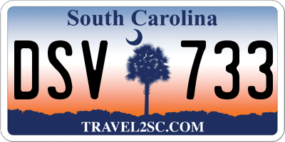 SC license plate DSV733