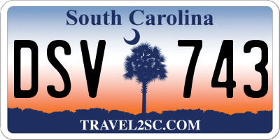 SC license plate DSV743