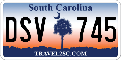 SC license plate DSV745