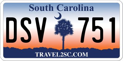 SC license plate DSV751