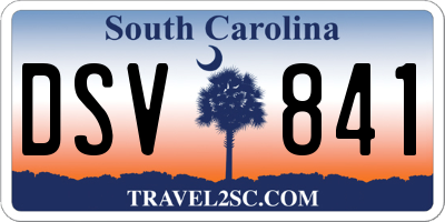 SC license plate DSV841