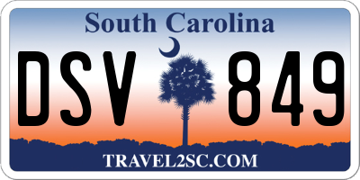 SC license plate DSV849
