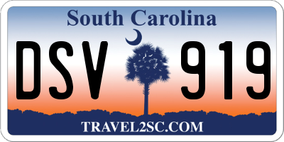 SC license plate DSV919