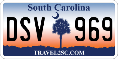 SC license plate DSV969