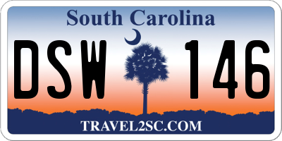 SC license plate DSW146