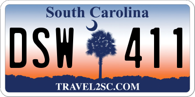 SC license plate DSW411