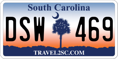 SC license plate DSW469
