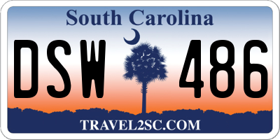 SC license plate DSW486