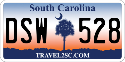 SC license plate DSW528