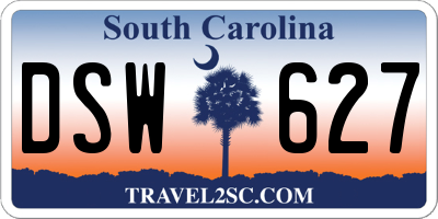 SC license plate DSW627