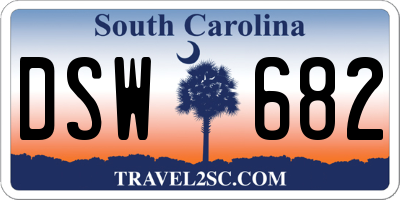 SC license plate DSW682