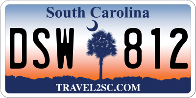 SC license plate DSW812