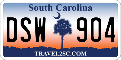 SC license plate DSW904