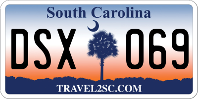 SC license plate DSX069