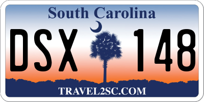 SC license plate DSX148