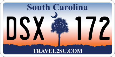 SC license plate DSX172