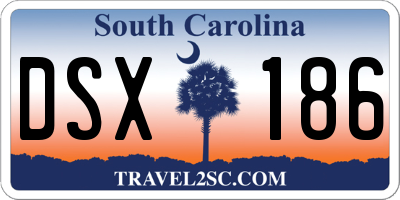 SC license plate DSX186