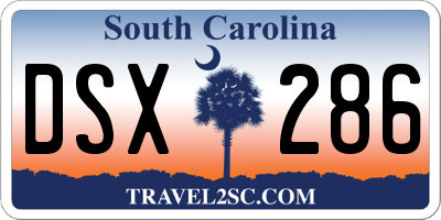 SC license plate DSX286