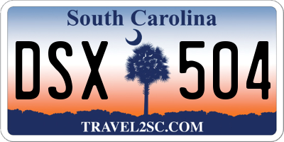SC license plate DSX504
