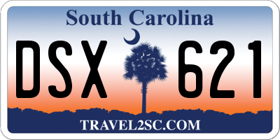 SC license plate DSX621