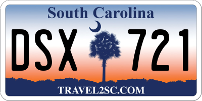 SC license plate DSX721