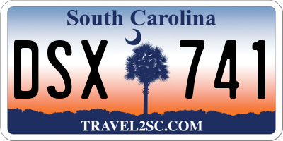 SC license plate DSX741