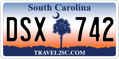 SC license plate DSX742