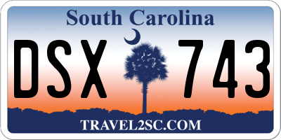 SC license plate DSX743