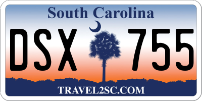 SC license plate DSX755