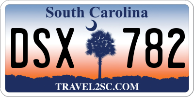 SC license plate DSX782