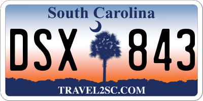 SC license plate DSX843