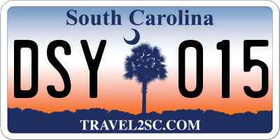 SC license plate DSY015