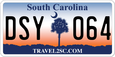 SC license plate DSY064