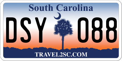 SC license plate DSY088