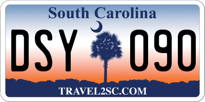 SC license plate DSY090