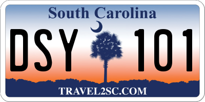 SC license plate DSY101