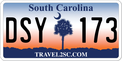SC license plate DSY173
