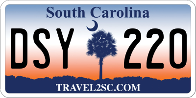 SC license plate DSY220