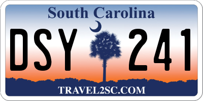 SC license plate DSY241