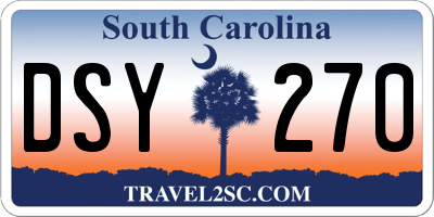 SC license plate DSY270